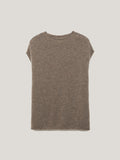 Cloud Cashmere Cap Sleeve Top | Taupe