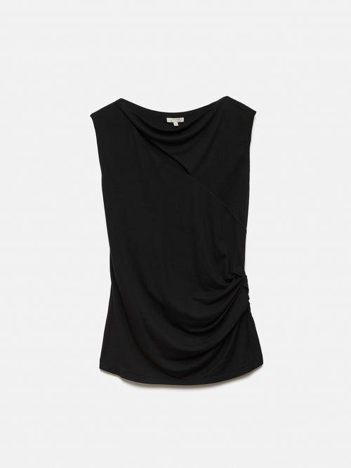 Slash Neck Top | Black