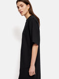 Cotton Riley T-Shirt Dress | Black