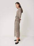 Soft Gauzy Knit Skirt | Taupe