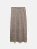 Soft Gauzy Knit Skirt | Taupe