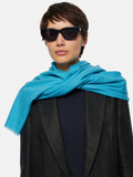 Wool Silk Pashmina | Blue