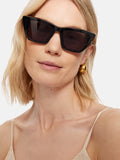 Shere Angled Cats Eye Sunglasses | Black