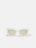 Woodley Square Cats Eye Sunglasses | White