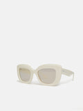 Woodley Square Cats Eye Sunglasses | White