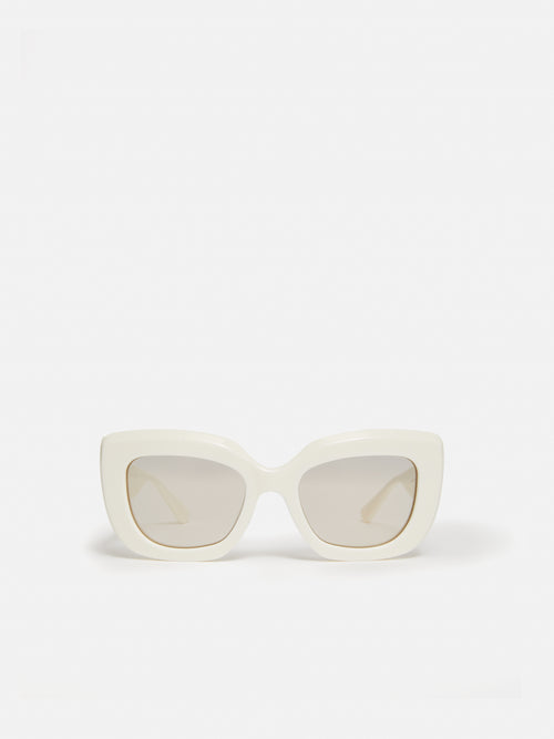 Woodley Square Cats Eye Sunglasses | White