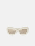 Woodley Square Cats Eye Sunglasses | White