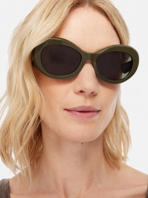 Upton Oval Sunglasses | Green