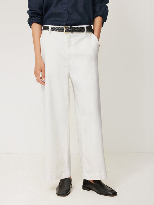 Hampstead Wide Leg Jean | White