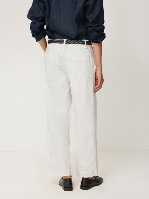 Hampstead Wide Leg Jean | White