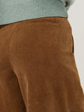 Corduroy Pleat Trouser | Brown