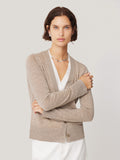 Merino Double Front Cardigan | Stone