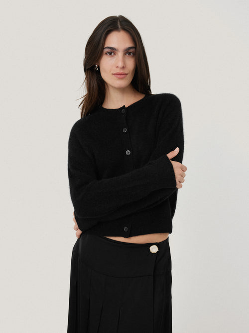 Halo Cashmere Cardigan | Black