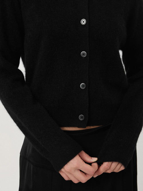 Halo Cashmere Cardigan | Black