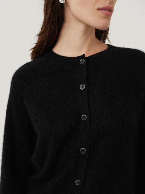 Halo Cashmere Cardigan | Black