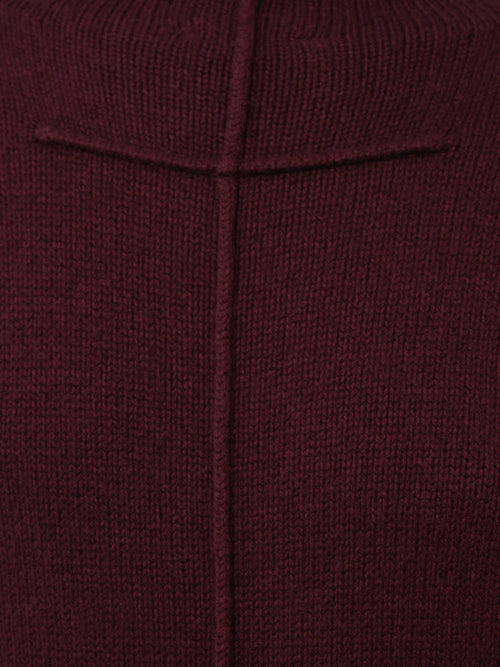 Wool Cashmere Blend Dress | Burgundy