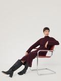 Wool Cashmere Blend Dress | Burgundy