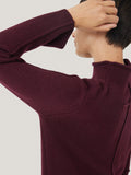 Wool Cashmere Blend Dress | Burgundy