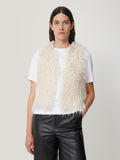 Looped Knitted Gilet | Cream