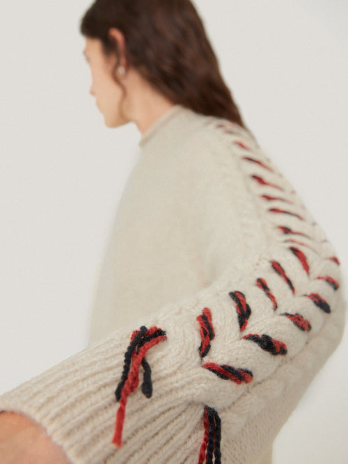 Braided Cable Jumper | Cream