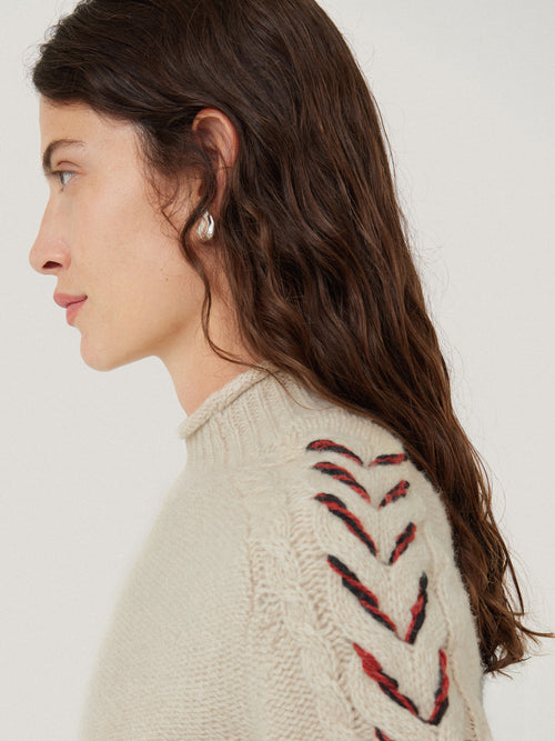 Braided Cable Jumper | Cream