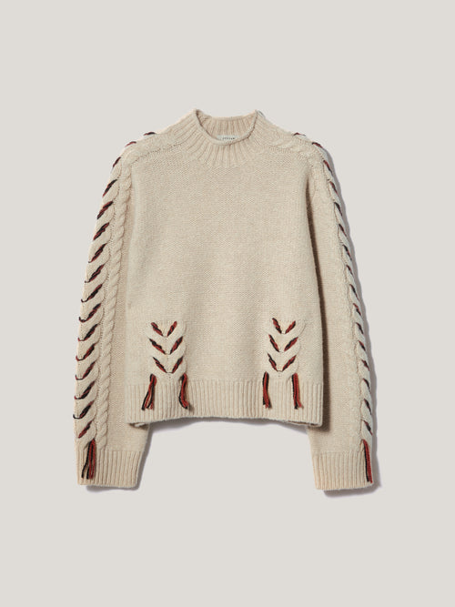 Braided Cable Jumper | Cream