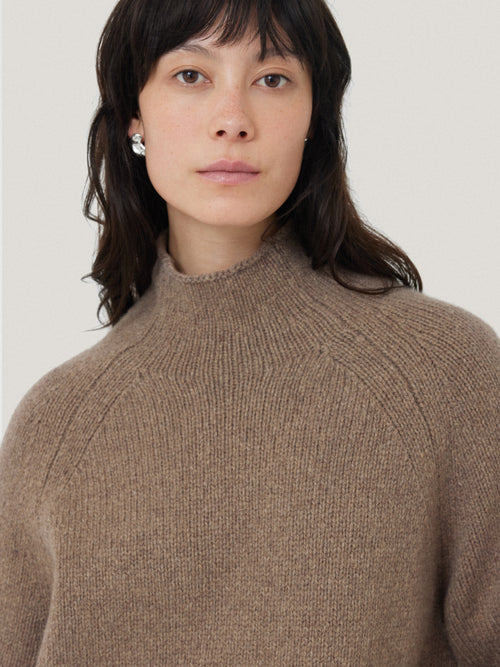 Wool Blend Snowdon Jumper | Taupe