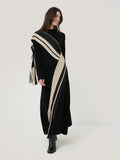 Opera Scarf Knitted Dress | Black