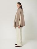 Deconstructed Knitted Cape | Taupe