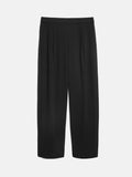 Grosgrain Trim Crepe Jogger | Black