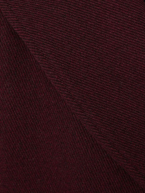 Wool Double Breasted Overcoat | Burgundy