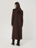 Wool Maxi City Coat | Chocolate