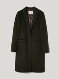 Wool Relaxed City Coat | Green