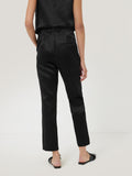 Bonded Satin Trouser | Black