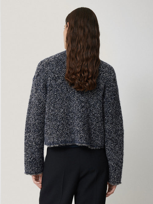 French Tweed Cardi-Jacket | Navy