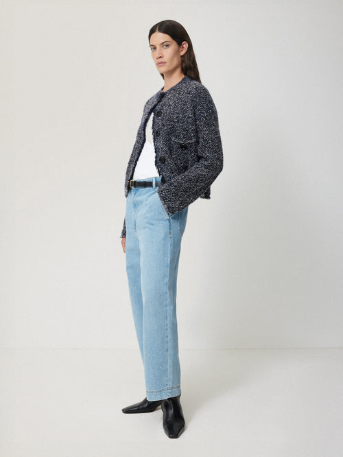 French Tweed Cardi-Jacket | Navy