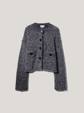 French Tweed Cardi-Jacket | Navy