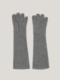 Wool Cashmere Long Gloves | Grey