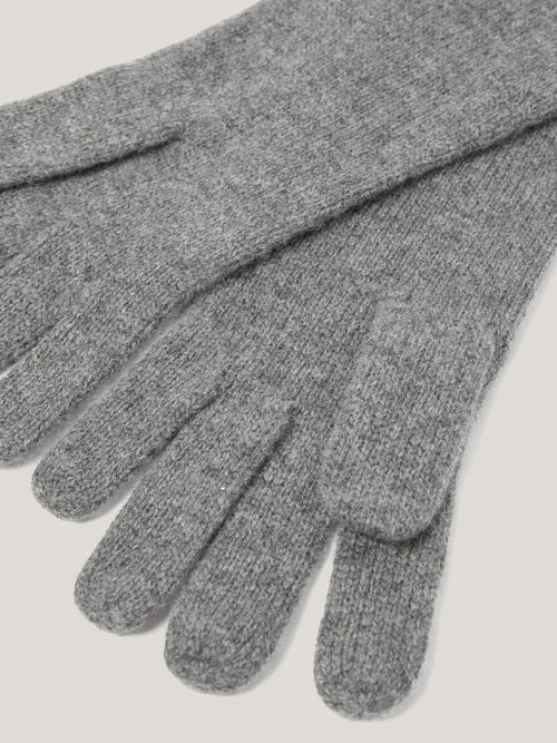 Wool Cashmere Long Gloves | Grey