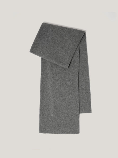 Pure Cashmere Blanket Scarf | Mid Grey