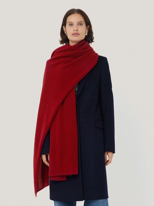 Pure Cashmere Scarf | Red