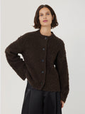 Cosy Boucle Scarf Cardi | Brown