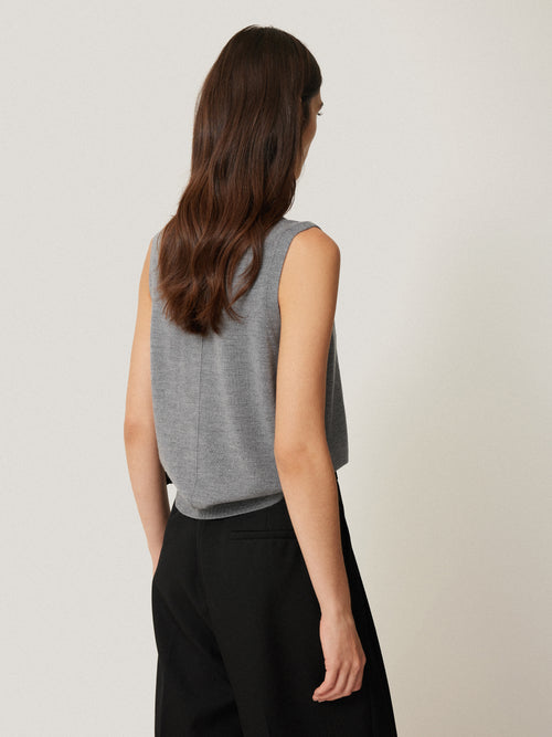 Lightweight Merino Waistcoat | Grey