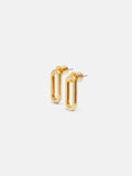 Small Link Stud Earrings | Gold