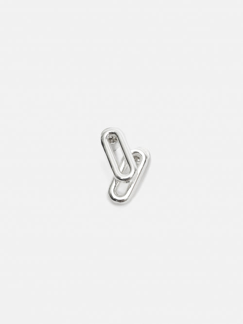 Small Link Stud Earrings | Silver