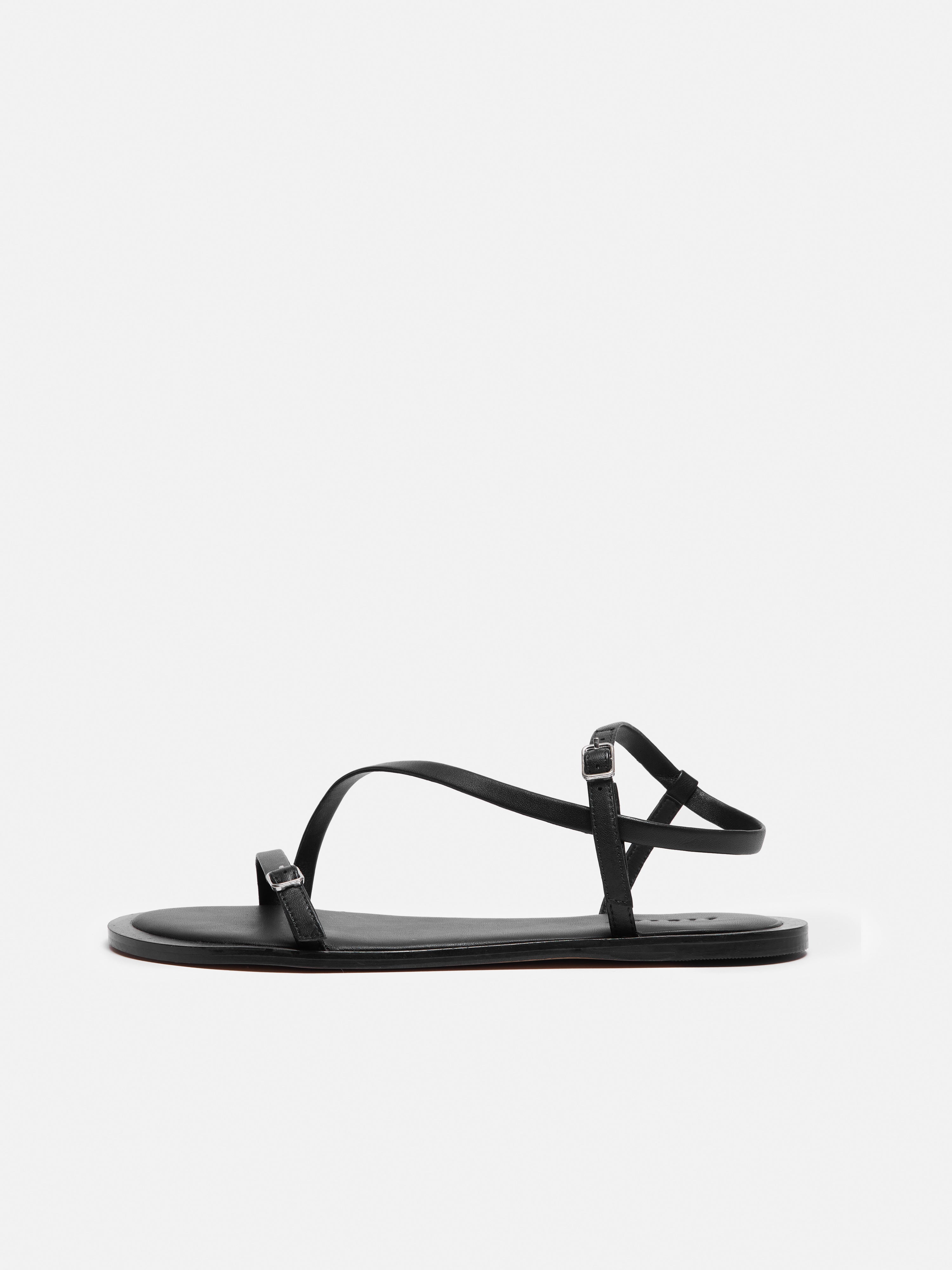 Asymmetrical Strappy Sandal | Black – Jigsaw