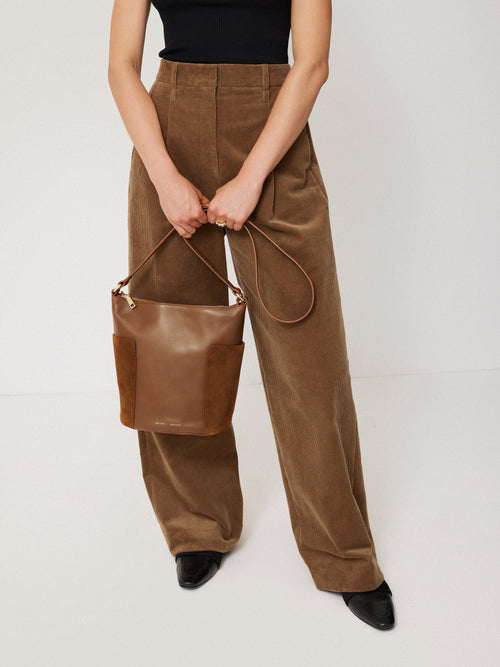 York Slouchy Bucket Bag | Tan