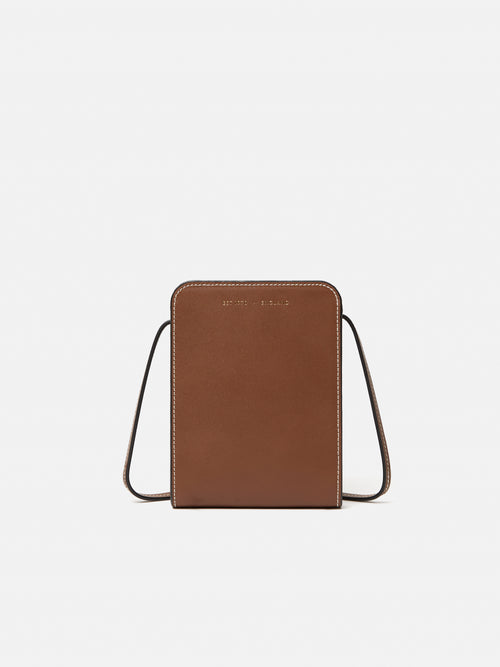 Leather Crossbody Phone Bag | Tan