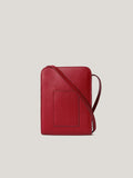 Leather Crossbody Phone Bag | Red