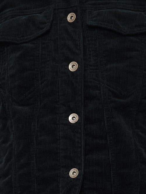 Boxy Cord Trucker Jacket | Navy